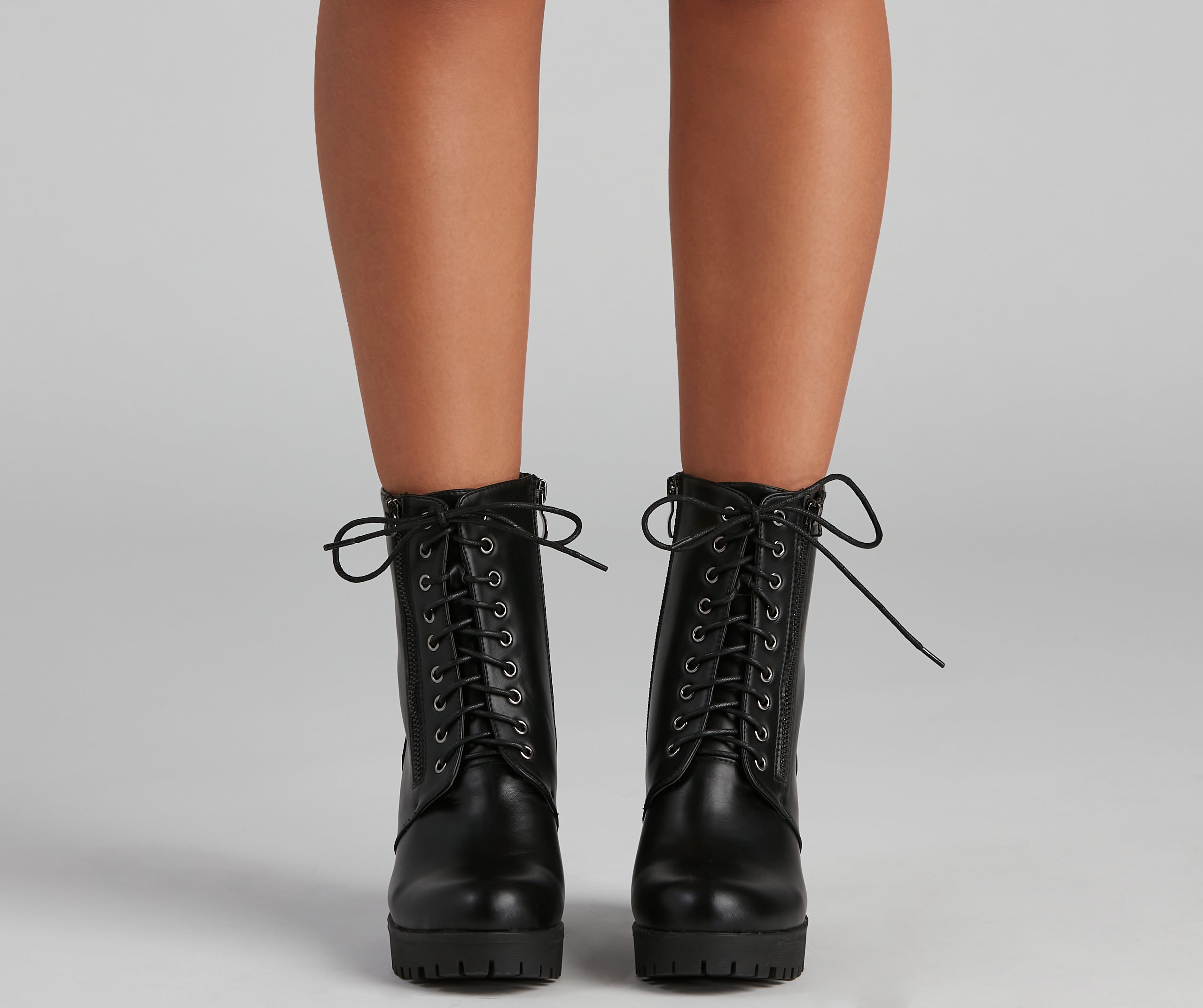 Walk On By Lug Combat Booties - Image 2