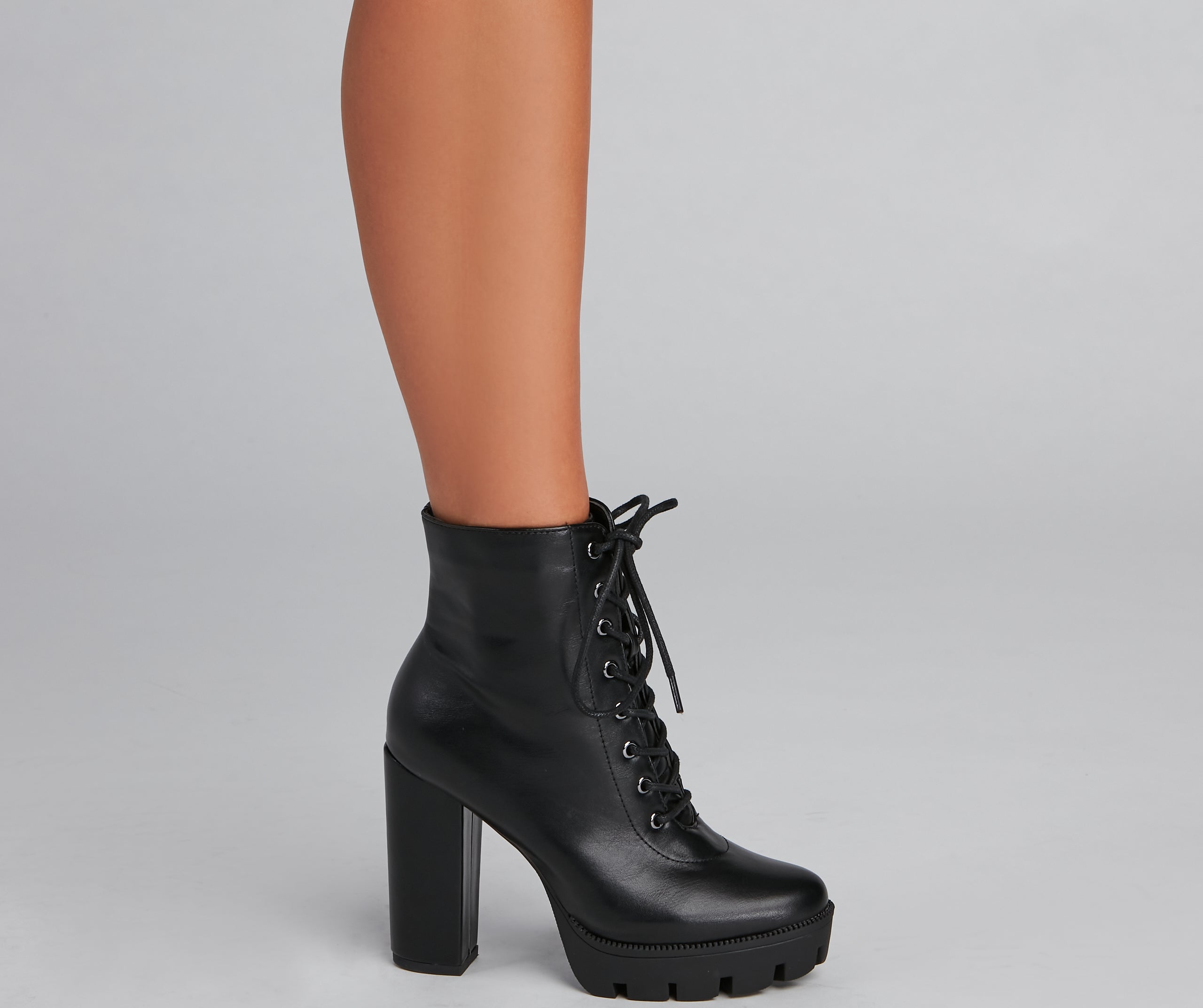 Lug It Faux Leather Booties - Image 3