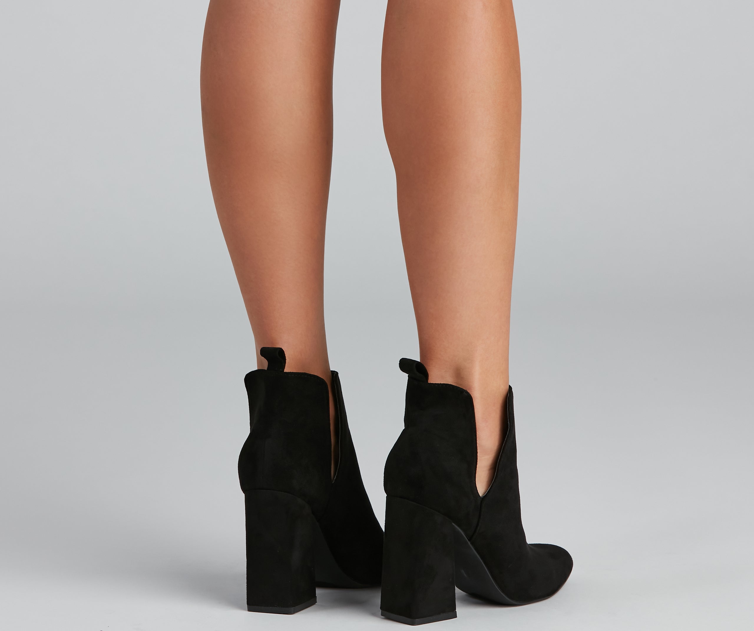 Brisk Steps Faux Suede Cutout Booties - Image 4