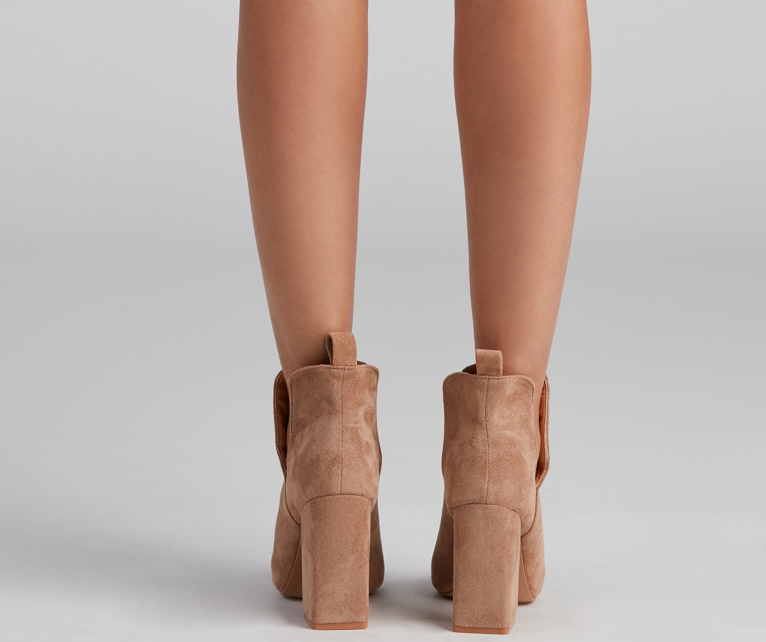 Brisk Steps Faux Suede Cutout Booties - Image 7