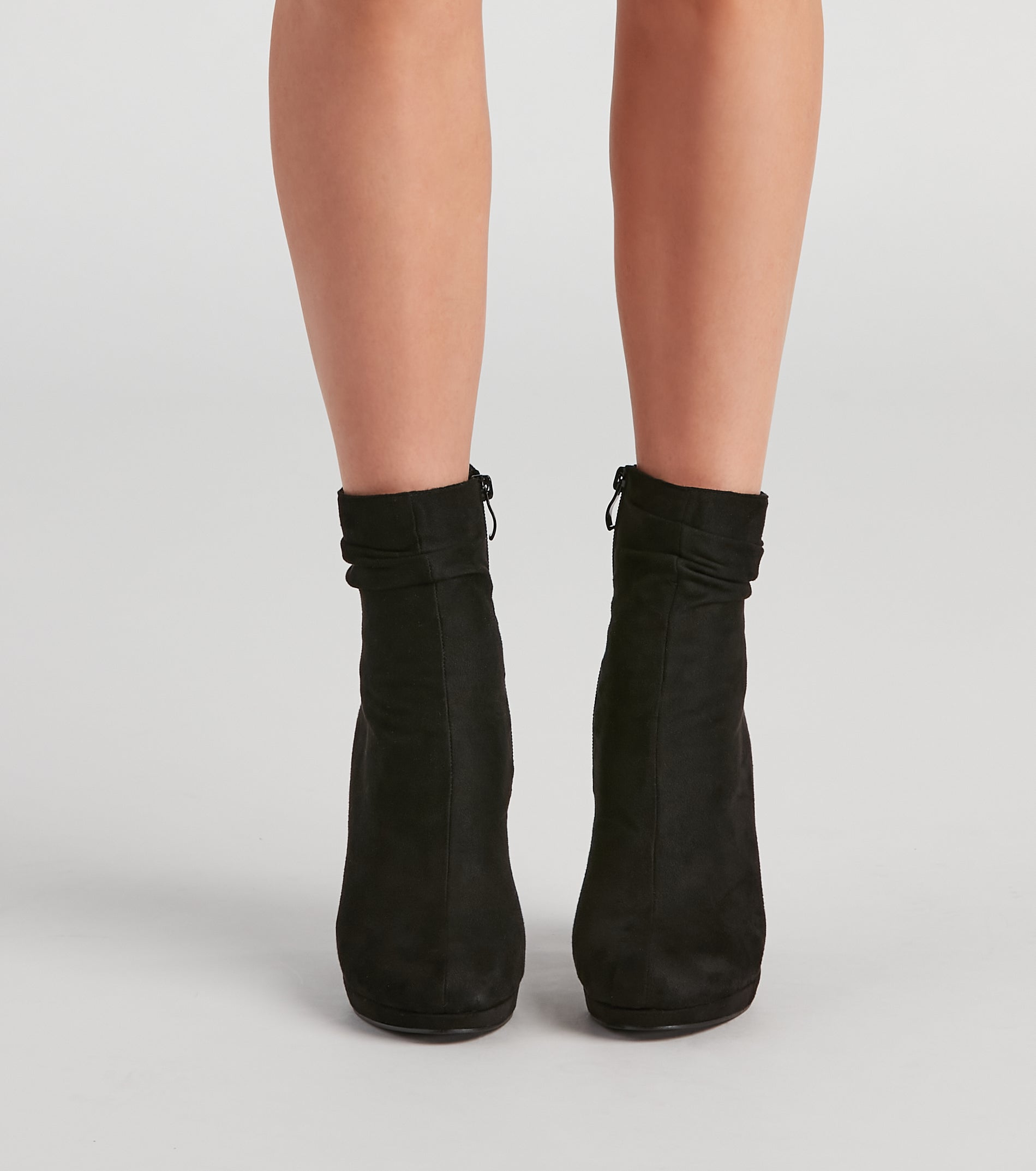 Meet Chic Faux Suede Slouch Booties - Image 2