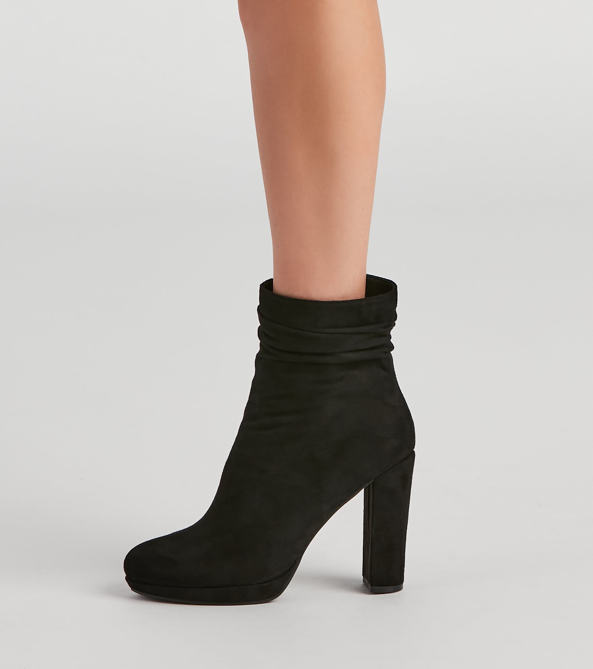 Meet Chic Faux Suede Slouch Booties - Image 3
