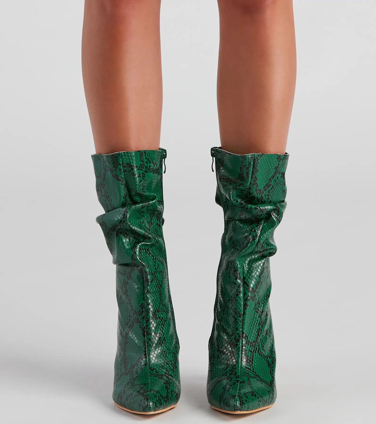 Killer Looks Faux Leather Snake Booties - Image 6