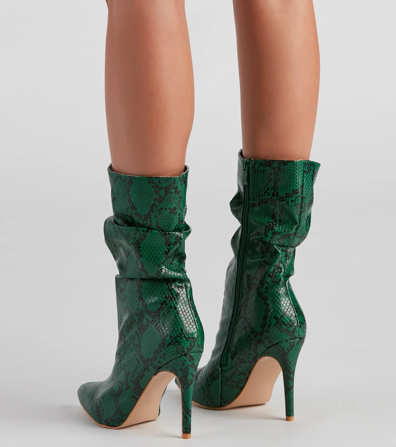 Killer Looks Faux Leather Snake Booties - Image 8