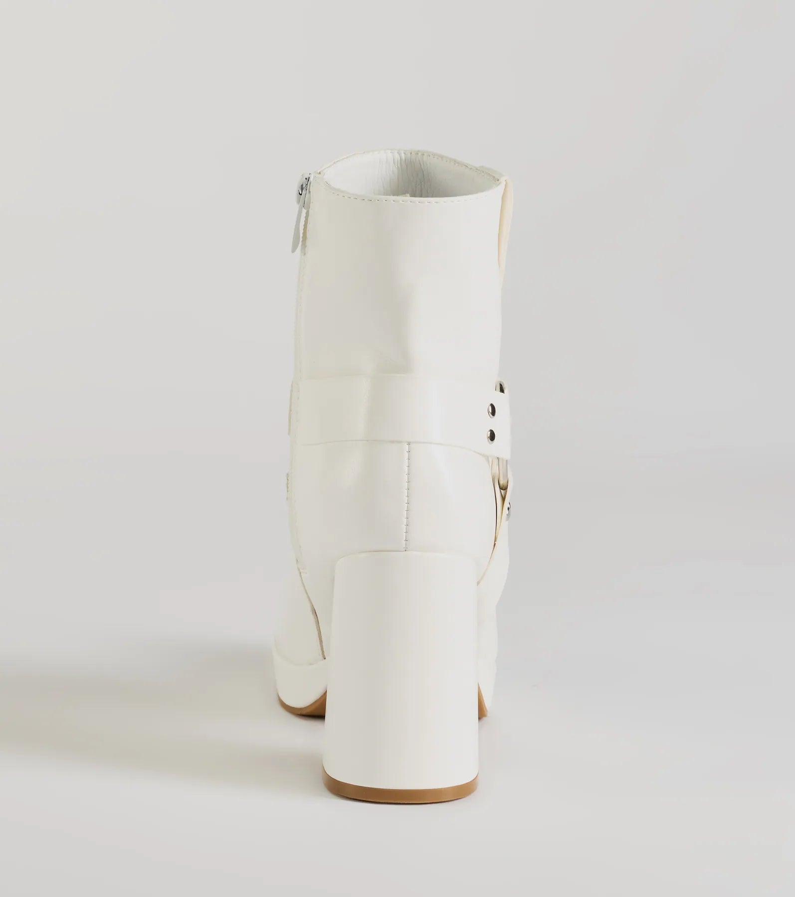 Hot Girl Walk Moto Block Heel Platform Booties - Image 4