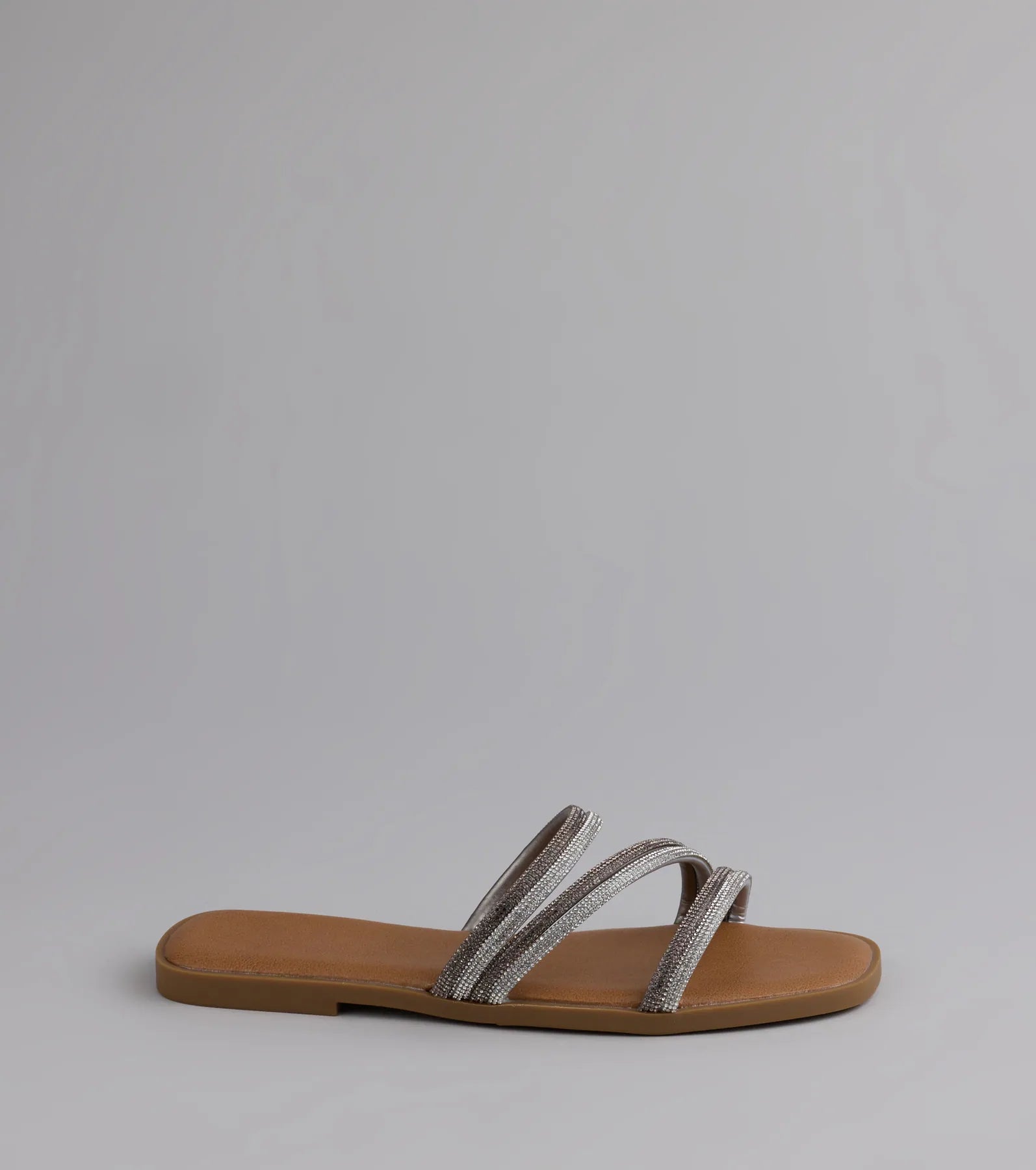 Sparkling Delight Rhinestone Strappy Sandals - Image 2