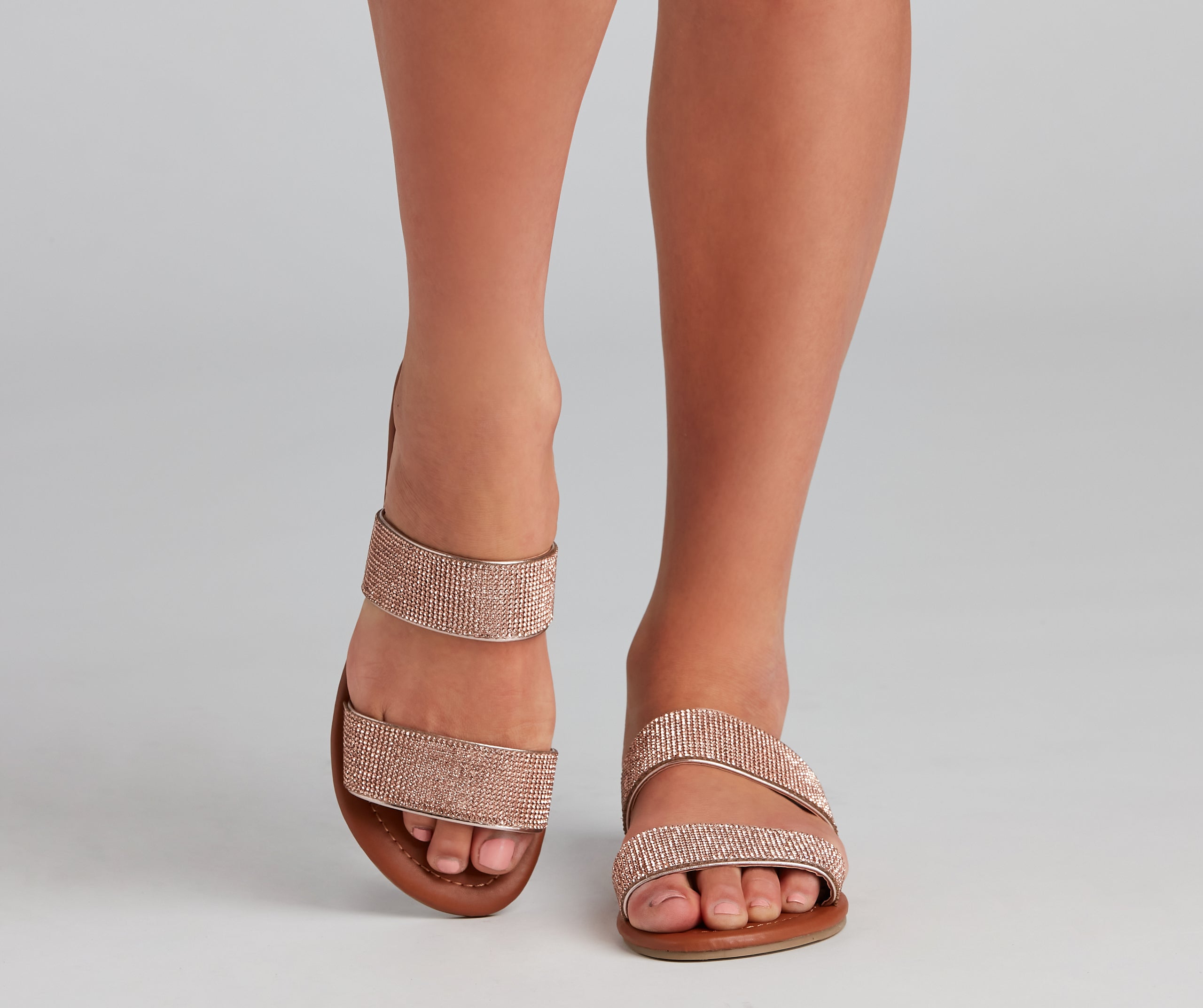 Eyes On Glam Rhinestone Strap Sandals - Image 6
