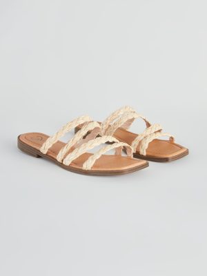 Braided Beauty Straw Strappy Flat Sandals