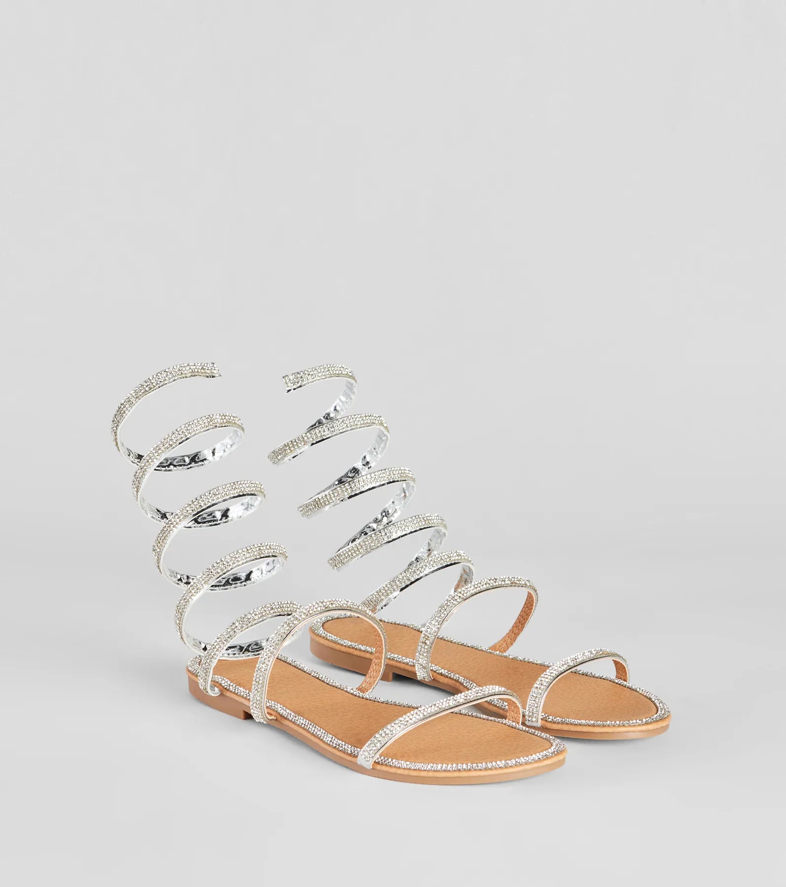 Level Up Rhinestone Spiral Sandals - Image 5