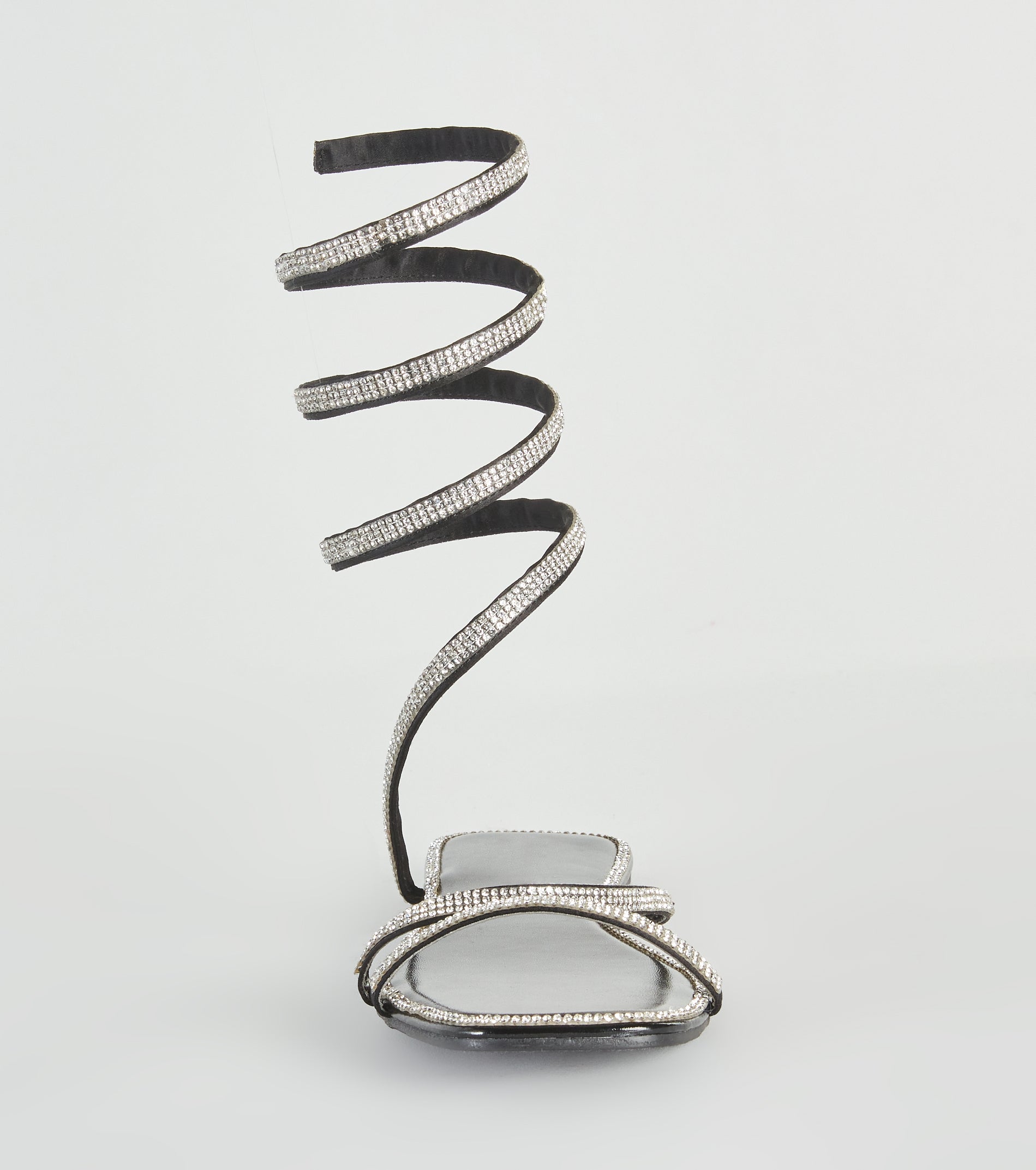 For A Spin Rhinestone Spiral Flat Sandals - Image 11