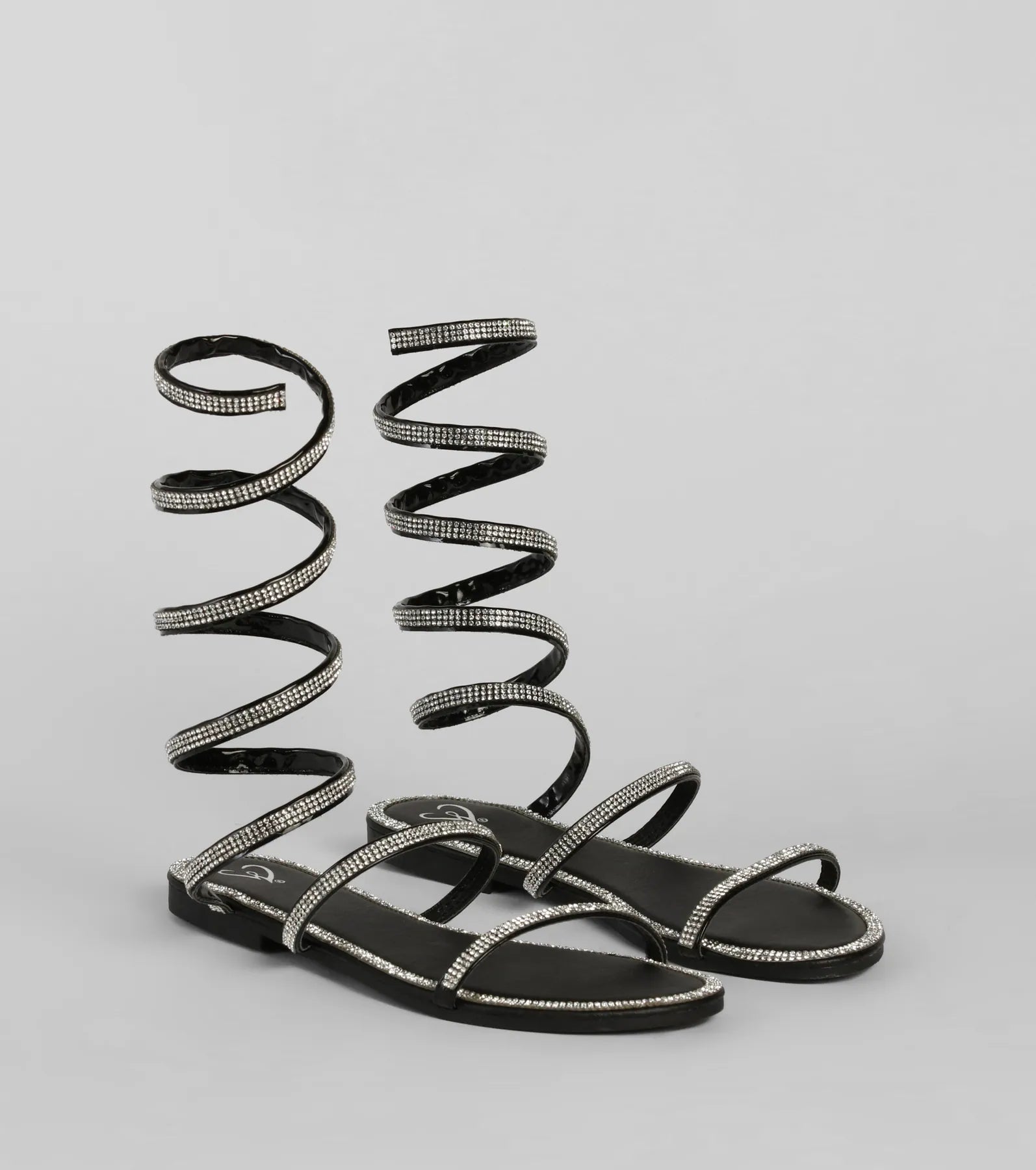 Level Up Rhinestone Spiral Sandals - Image 9