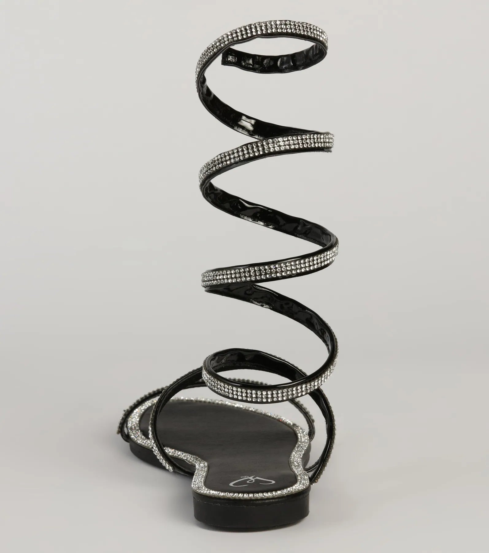 Level Up Rhinestone Spiral Sandals - Image 12