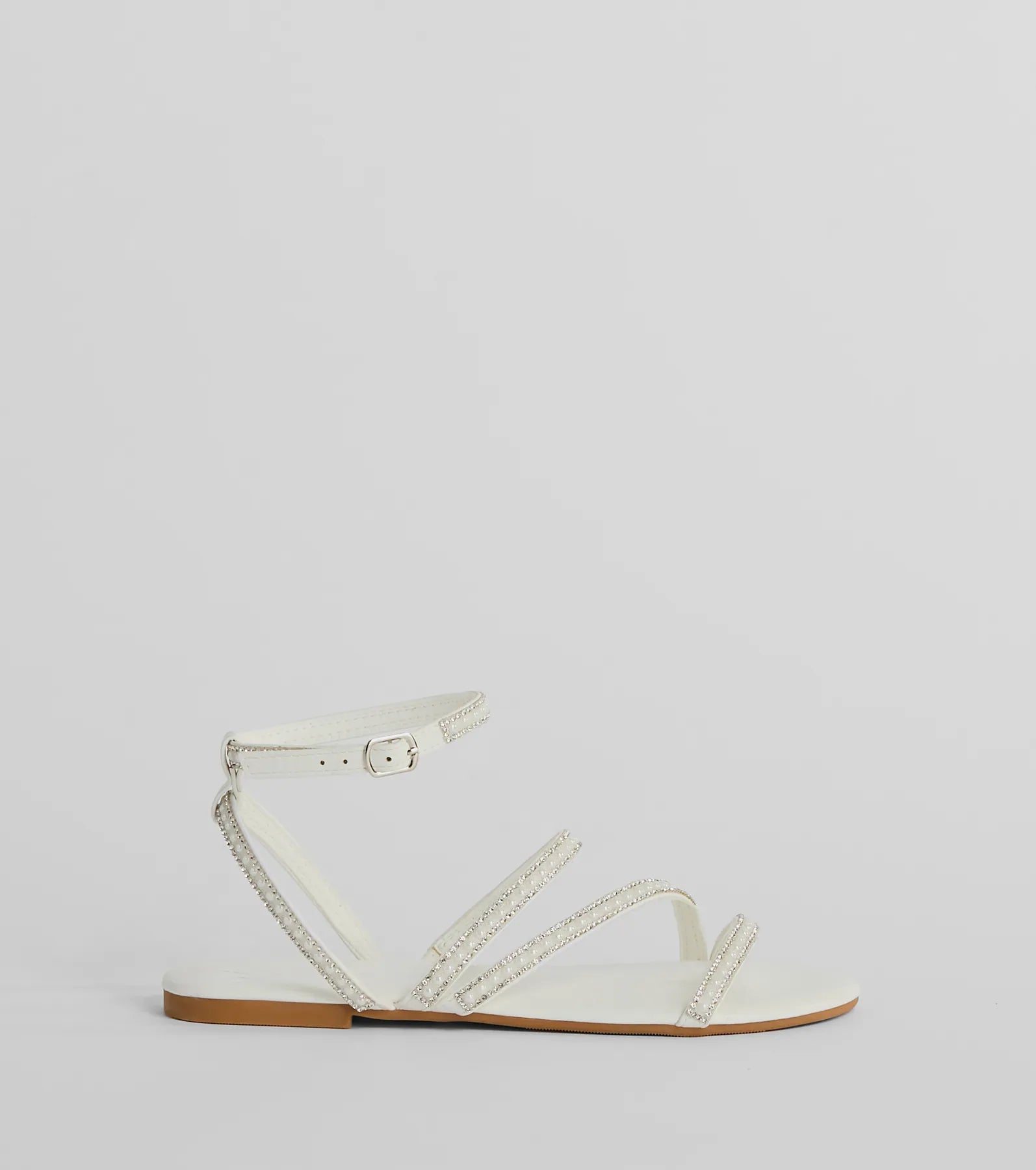 Stunning Artistry Crystal Faux Pearl Strappy Sandals - Image 2