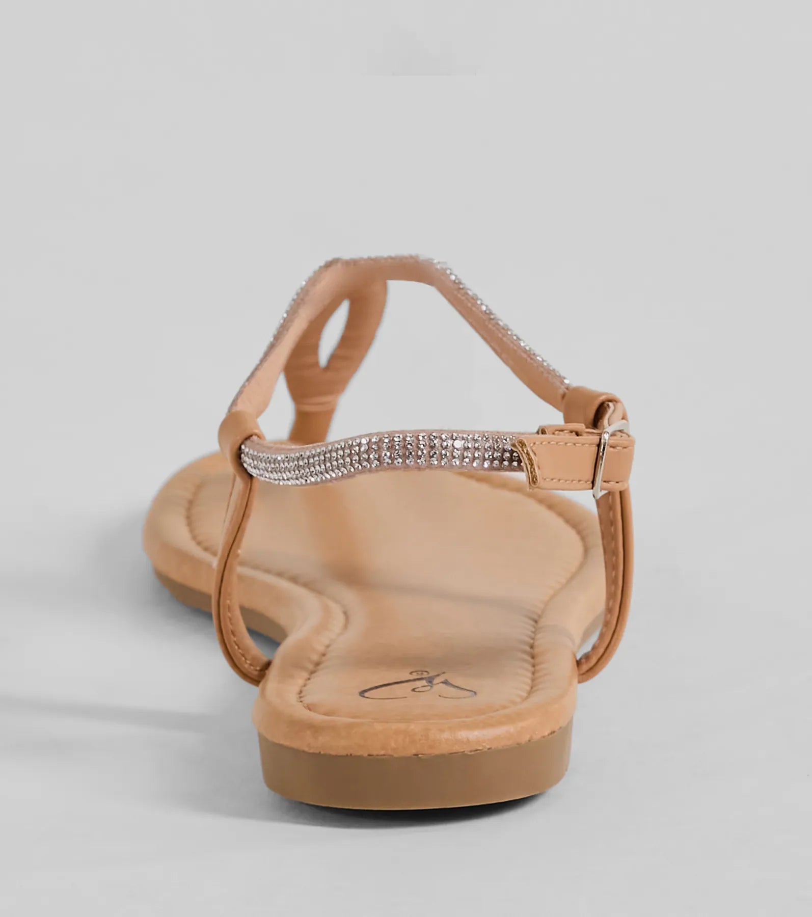 Casual Glam Rhinestone Twisted Thong Strap Sandals - Image 4