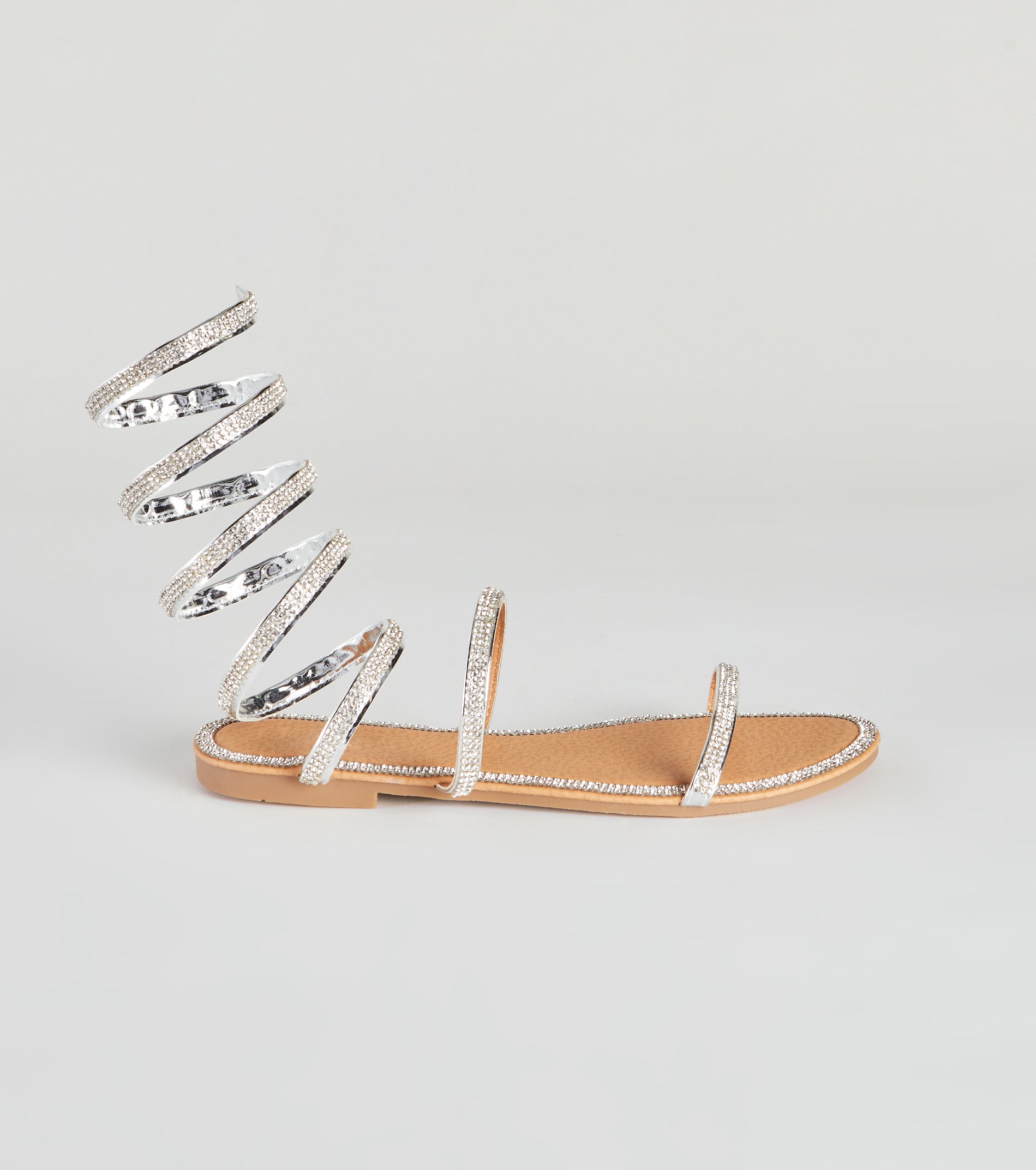 Level Up Rhinestone Spiral Sandals - Image 14