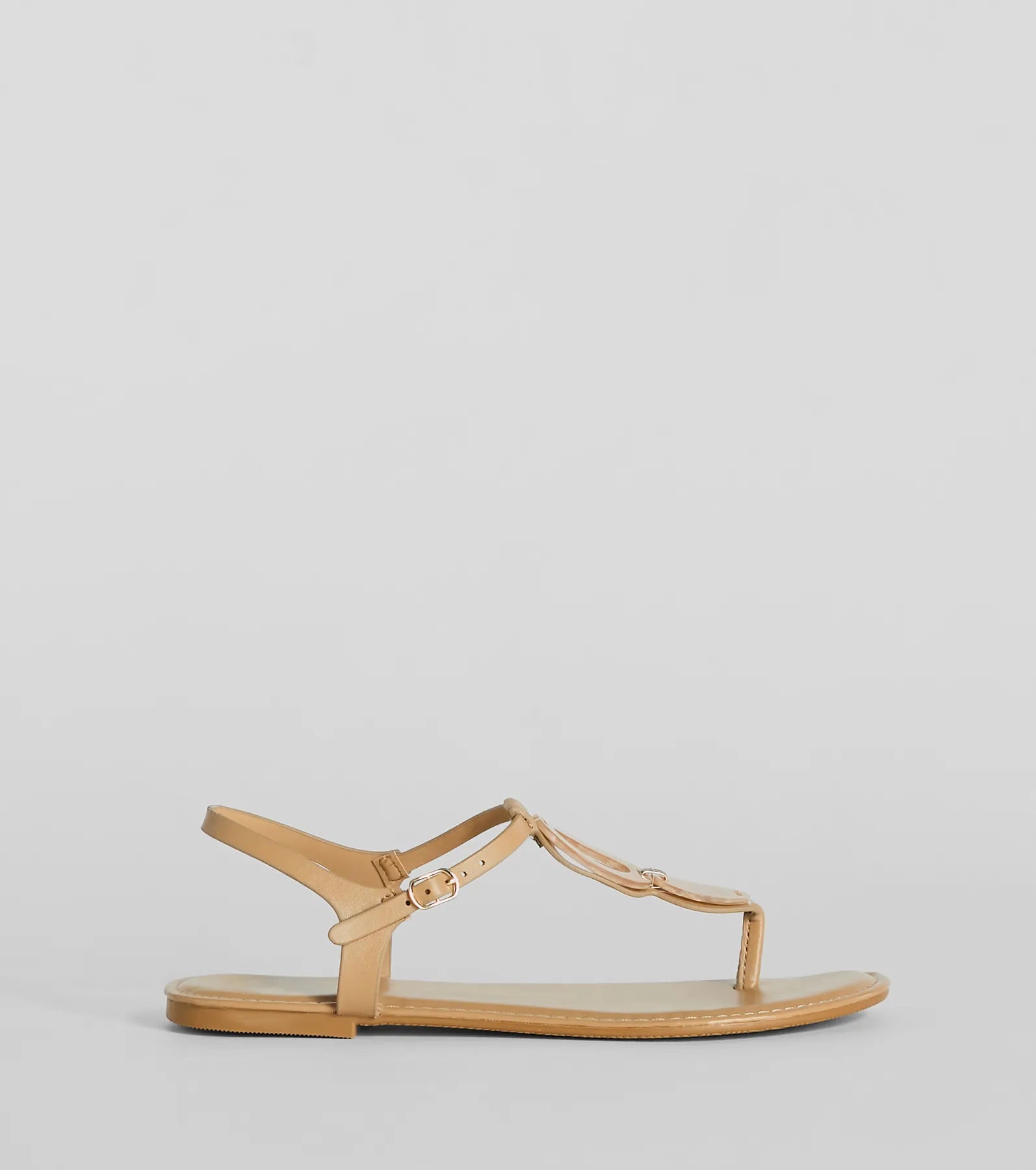 Beachy-Chic Shell Thong Strap Sandals - Image 2