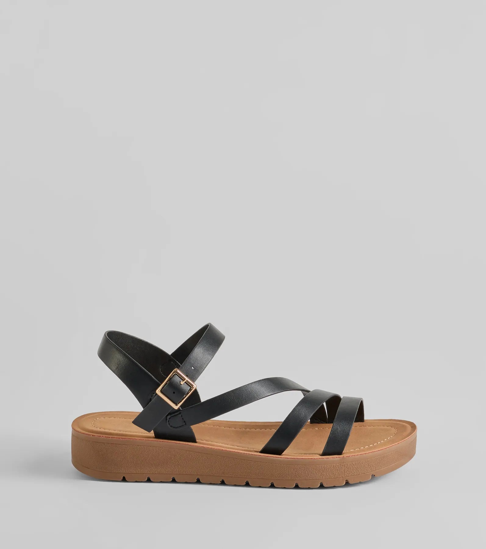 Wrap Around The Block Strappy Platform Sandals - Image 2