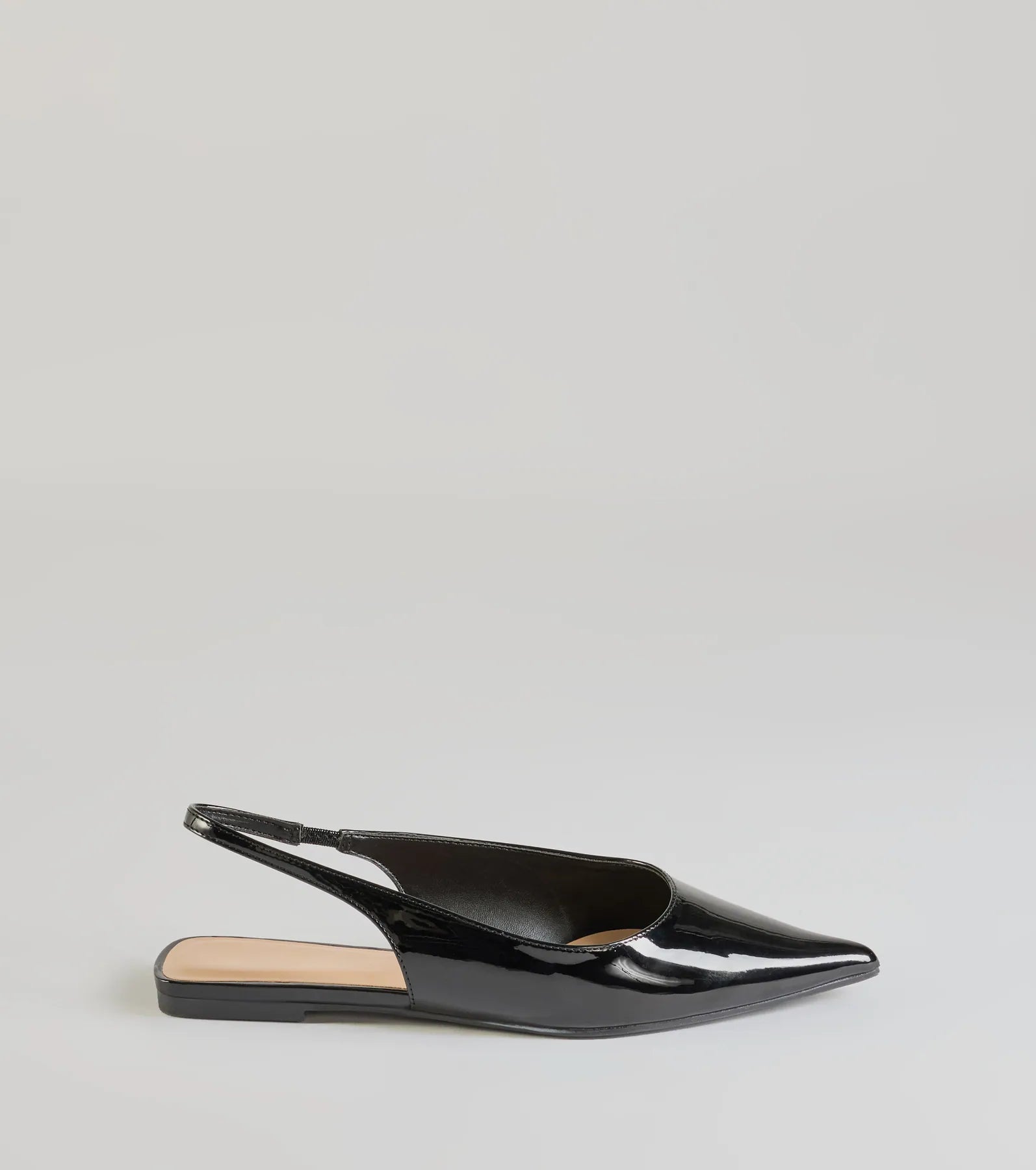 So Stunning Faux Patent Leather Pointy Flats - Image 2
