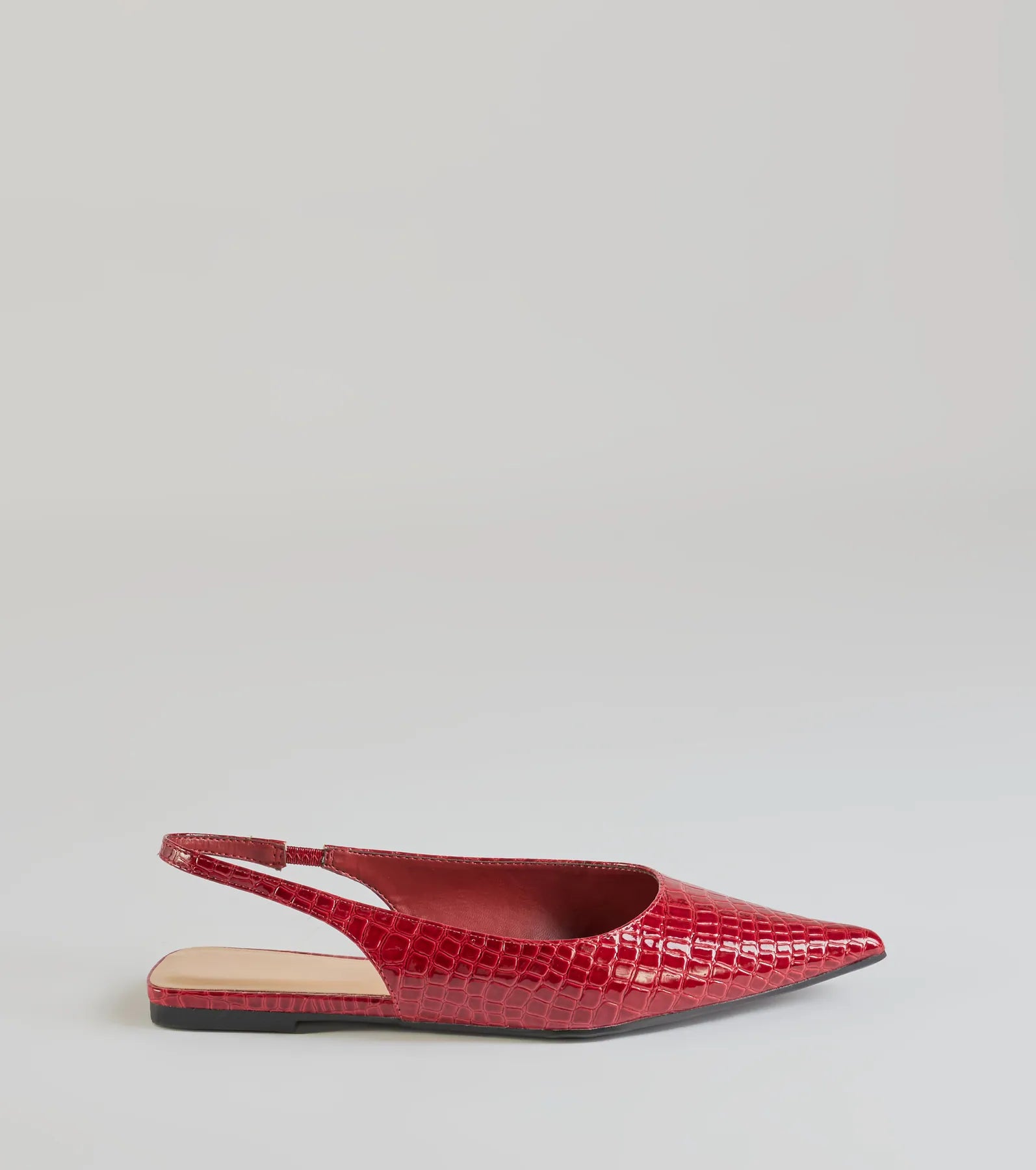 So Stunning Faux Patent Leather Pointy Flats - Image 6