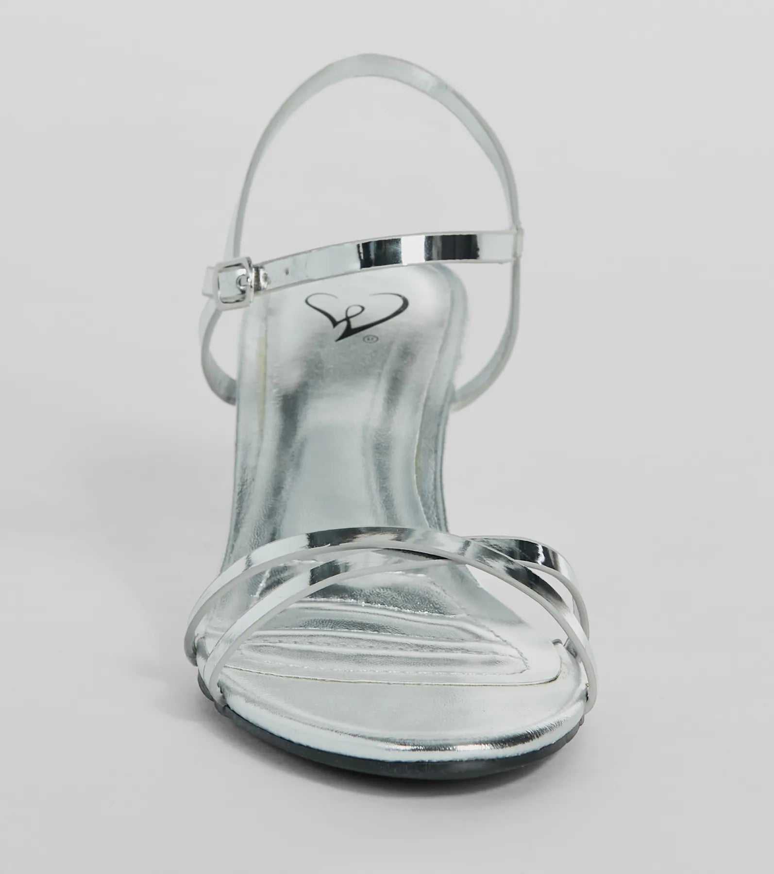 Forever Fab Reflective Chrome Wedge Heels - Image 3