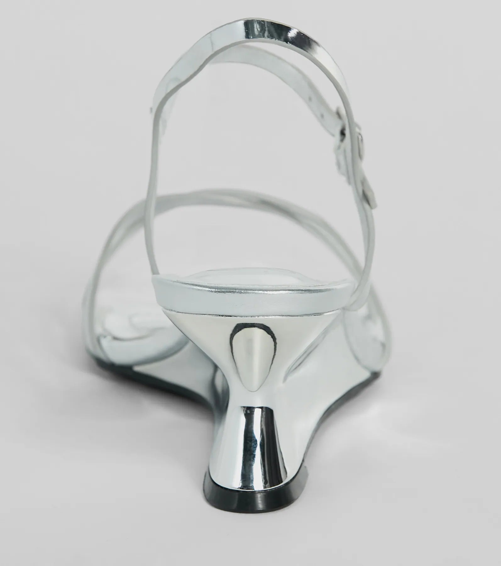 Forever Fab Reflective Chrome Wedge Heels - Image 4