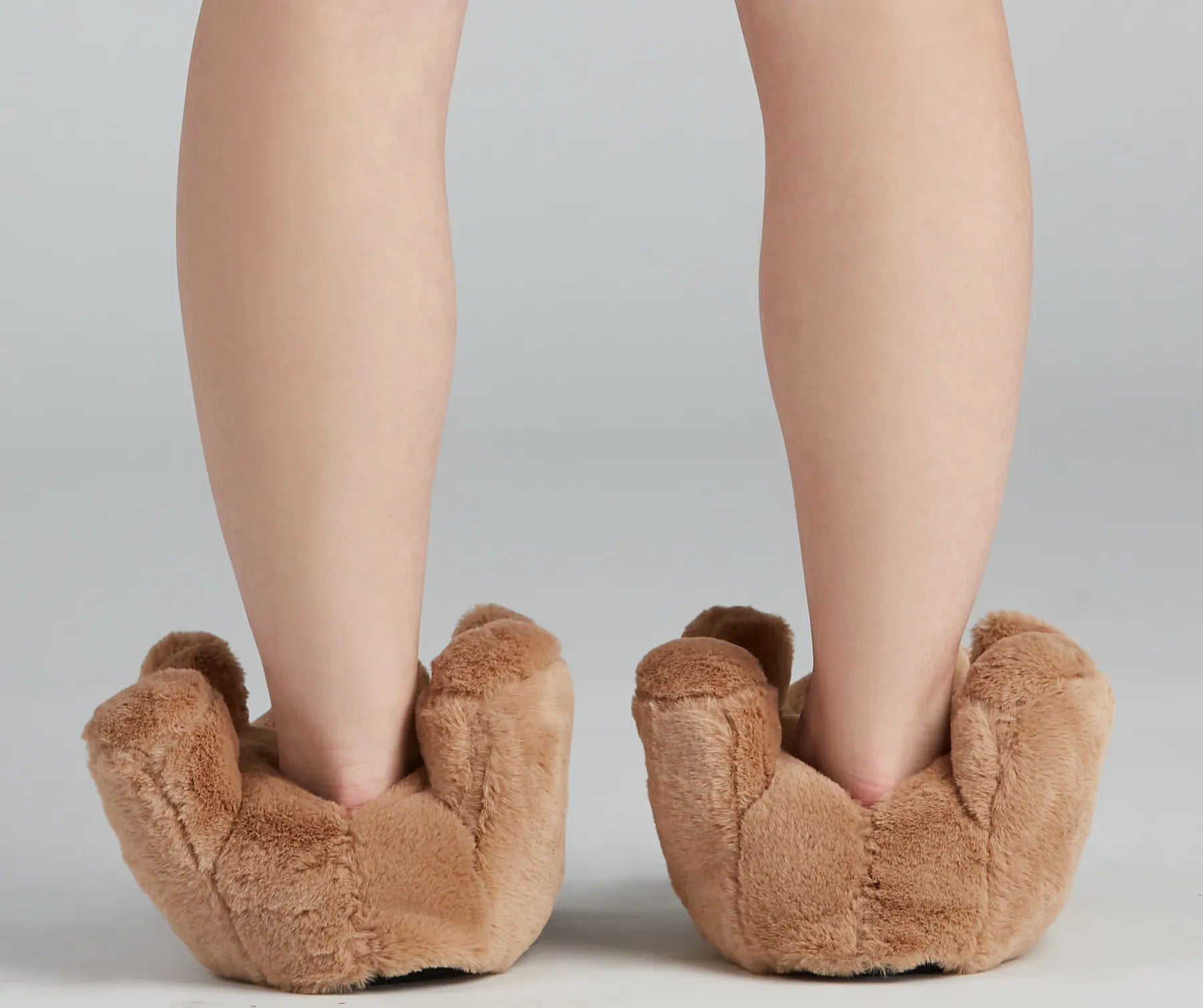 Adorable Teddy Bear Plush Slippers - Image 4