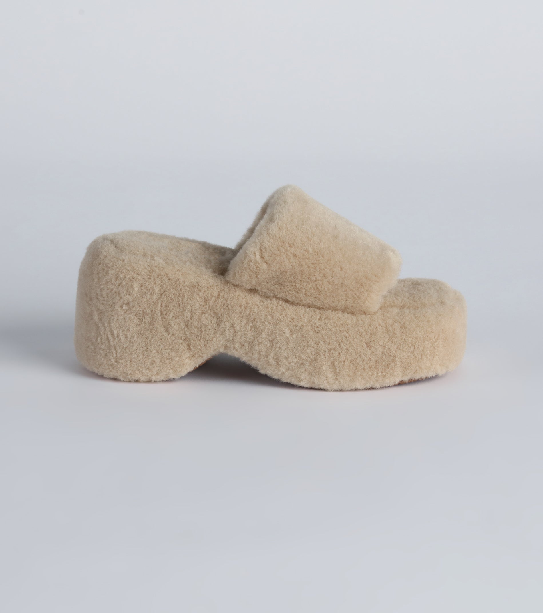 Hello Fabulous Fuzzy Platform Slippers - Image 2
