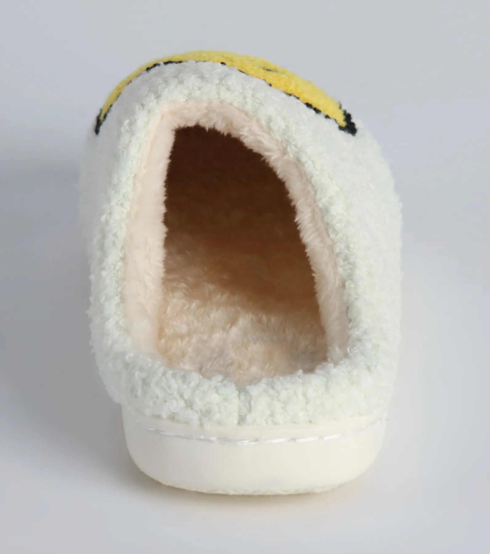 Happy Face Faux Sherpa Slippers - Image 8