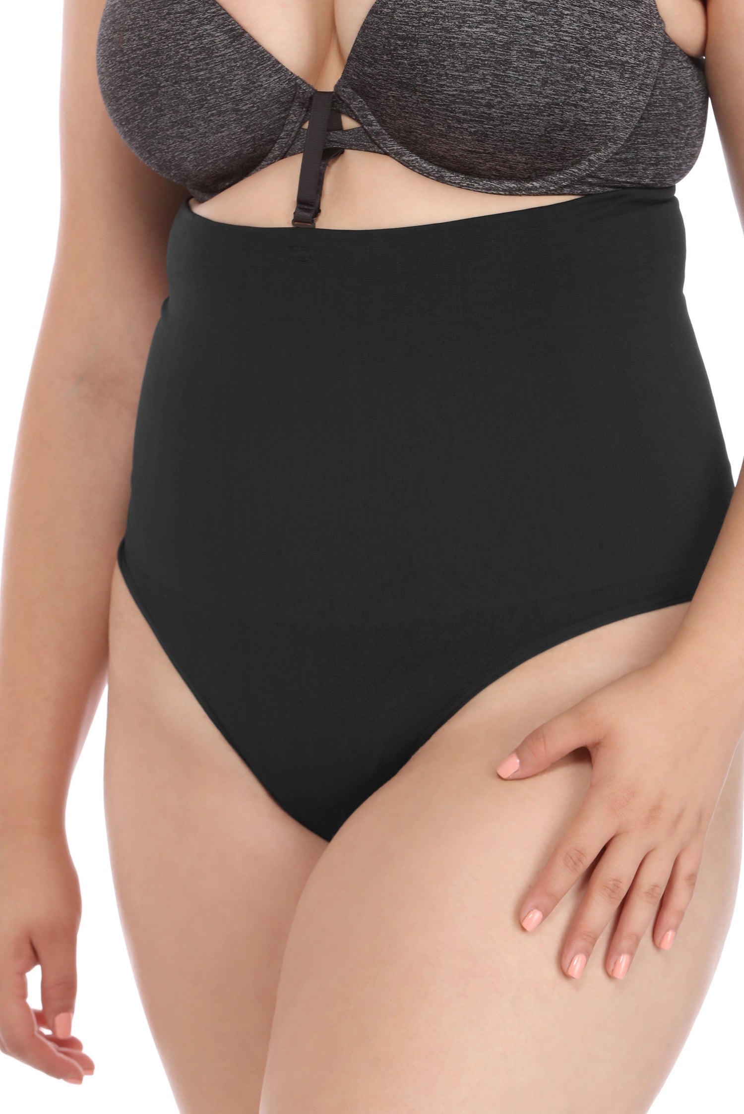 Plus High Waist Shaper Thong - Image 2